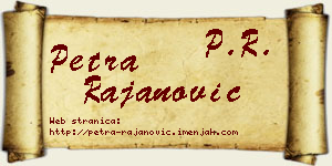 Petra Rajanović vizit kartica